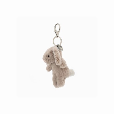 Jellycat Bashful Bunny Beige Bag Charm New Zealand | EUJCM5391